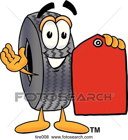 Tire with price tag View Large Clip Art Graphic Clip Art - Tire with price tag. Fotosearch