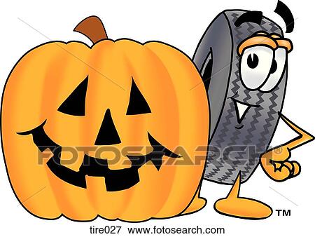 Tire with pumpkin View Large Clip Art Graphic Clip Art - Tire with pumpkin. Fotosearch