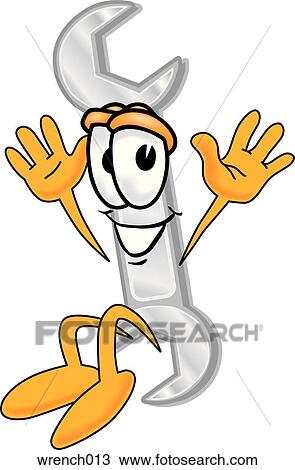 Wrench jumping View Large Clip Art Graphic Clipart - Wrench jumping. Fotosearch