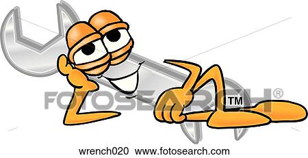 Clipart - Wrench relaxing. Fotosearch