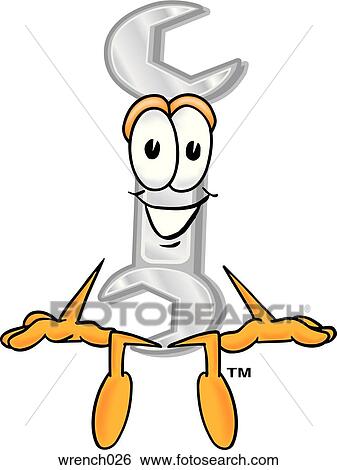 Wrench sitting View Large Clip Art Graphic Clip Art - Wrench sitting. Fotosearch