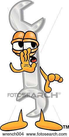 Wrench telling secret View Large Clip Art Graphic Clipart - Wrench telling secret. Fotosearch