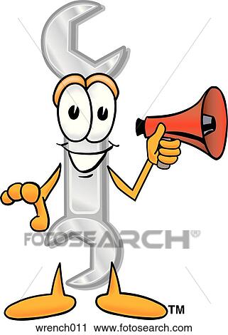 Clipart - Wrench with megaphone. Fotosearch