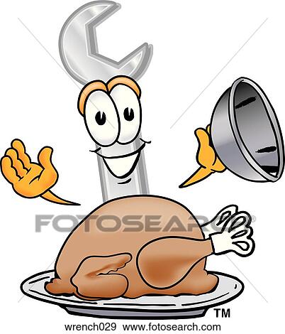 Wrench with turkey View Large Clip Art Graphic Clip Art - Wrench with turkey. Fotosearch