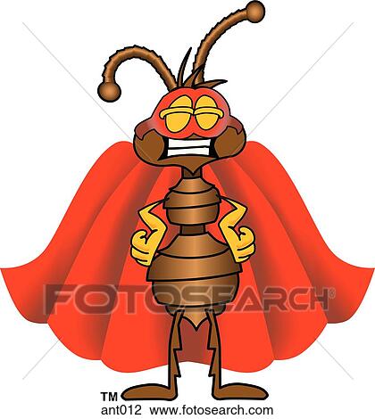 Drawing - Ant Super Hero. Fotosearch