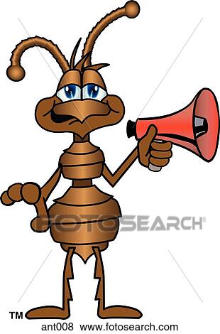 Stock Illustration - Ant With Megaphone. Fotosearch