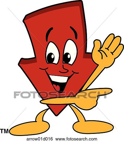 Stock Illustration - Arrow Down Pointing To Side. Fotosearch