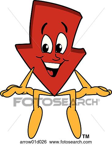 Arrow Down Sitting View Large Illustration Stock Illustration - Arrow Down Sitting. Fotosearch