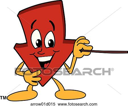 Stock Illustration - Arrow Down With Pointer. Fotosearch