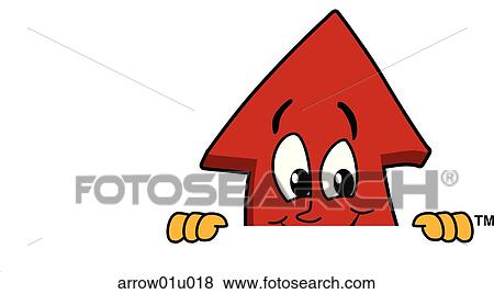Arrow Up Peeking Over View Large Illustration Stock Illustration - Arrow Up Peeking Over. Fotosearch