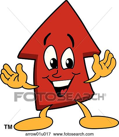 Stock Illustration - Arrow Up With Hands Out. Fotosearch