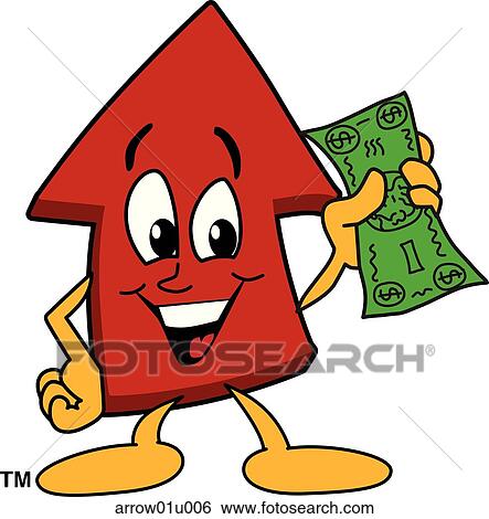 Stock Illustration - Arrow Up With Money. Fotosearch