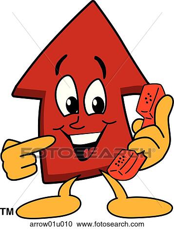 Arrow Up With Phone View Large Illustration Clipart - Arrow Up With Phone. Fotosearch