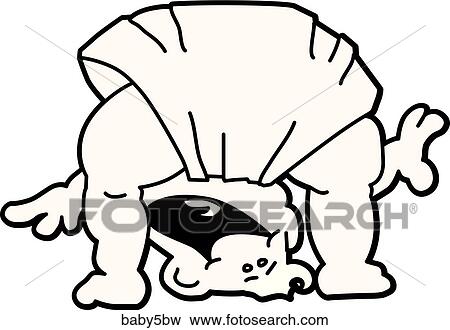 赤ん坊 下脚を通してのぞき見する 黒い 白い イラスト Baby5bw Fotosearch