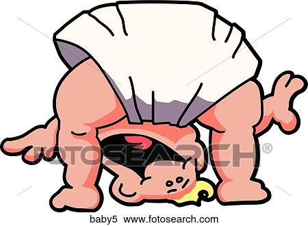 Stock Illustration - Baby Peeking Through legs. Fotosearch