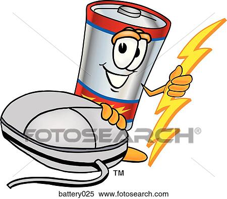 Stock Illustration - Battery And Mouse. Fotosearch