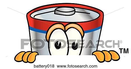 Battery Peeking Over View Large Illustration Stock Illustration - Battery Peeking Over. Fotosearch