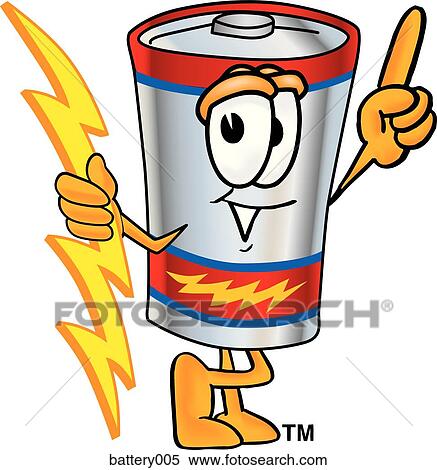 Stock Illustration - Battery Pointing Up. Fotosearch