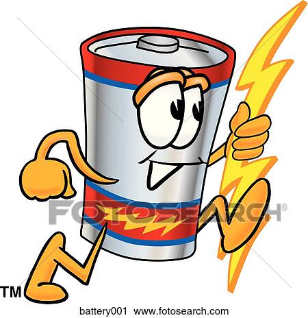 Battery Running View Large Illustration Clip Art - Battery Running. Fotosearch