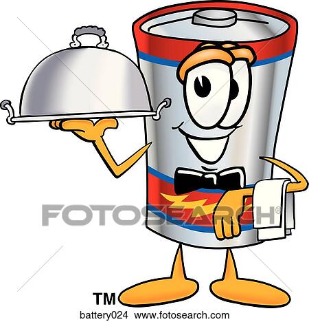 Battery Serving Food View Large Illustration Stock Illustration - Battery Serving Food. Fotosearch