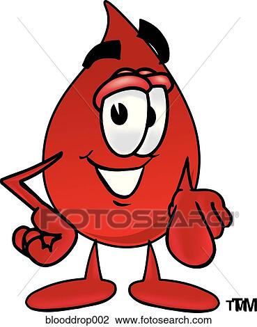 Drawing - Blood Drop Pointing At You. Fotosearch
