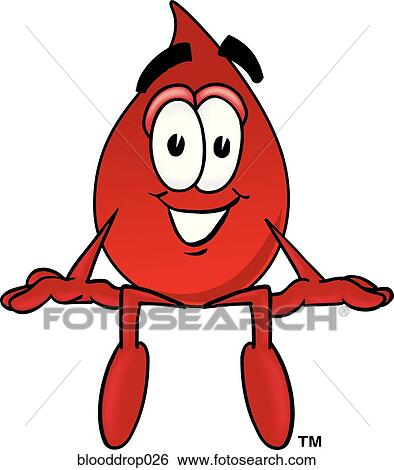 Stock Illustration - Blood Drop Sitting. Fotosearch