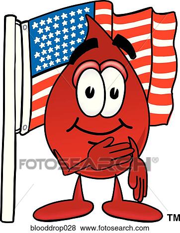 Blood Drop With Flag View Large Illustration Stock Illustration - Blood Drop With Flag. Fotosearch
