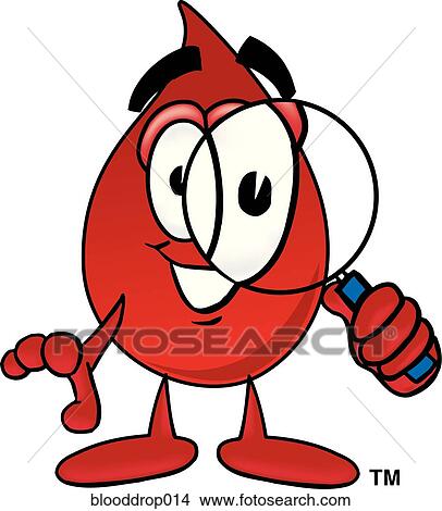 Blood Drop With Magnifying Glass View Large Illustration Stock Illustration - Blood Drop With Magnifying Glass. Fotosearch
