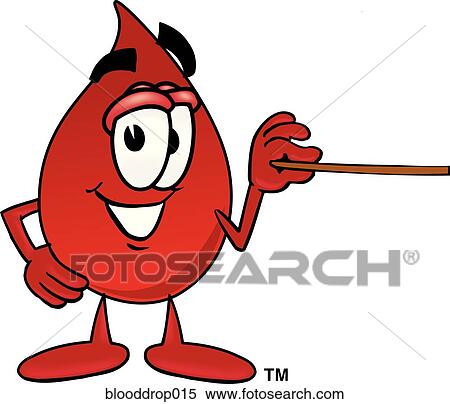 Stock Illustration - Blood Drop With Pointer. Fotosearch
