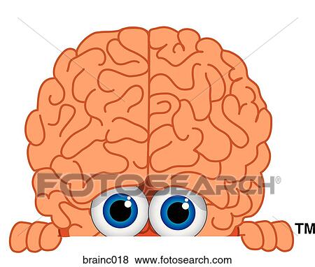 Brain Peeking Over View Large Illustration Stock Illustration - Brain Peeking Over. Fotosearch