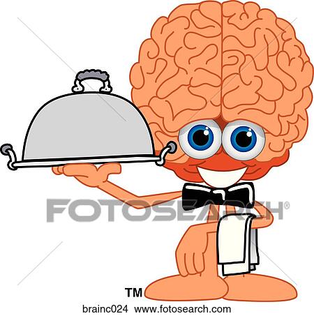 Brain Serving Food View Large Illustration Stock Illustration - Brain Serving Food. Fotosearch