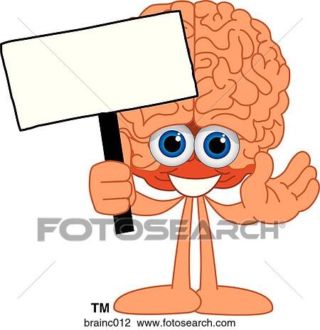 Brain With Sign View Large Illustration Drawing - Brain With Sign. Fotosearch