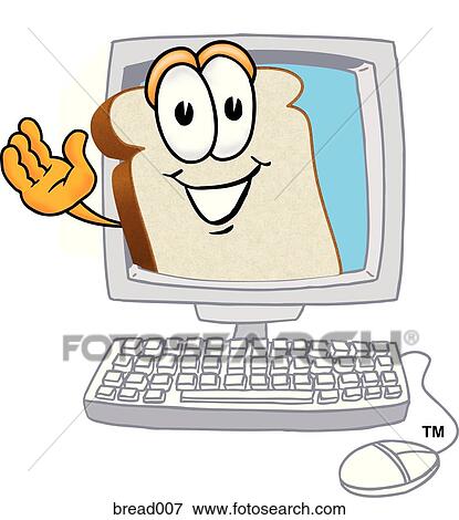 Bread In Computer View Large Illustration Stock Illustration - Bread In Computer. Fotosearch