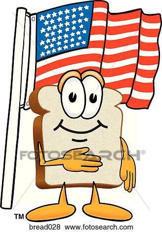 Bread With Flag View Large Illustration Stock Illustration - Bread With Flag. Fotosearch