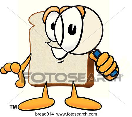 Bread With Magnifying Glass View Large Illustration Stock Illustration - Bread With Magnifying Glass. Fotosearch