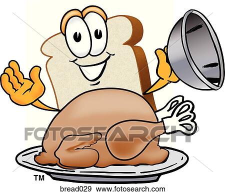 Stock Illustration - Bread With Thanksgiving Turkey. Fotosearch