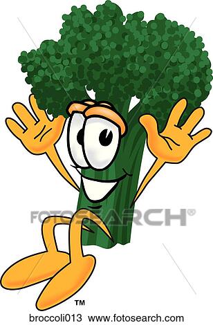Broccoli Jumping View Large Illustration Drawing - Broccoli Jumping. Fotosearch