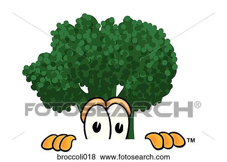 Broccoli Peeking Over View Large Illustration Stock Illustration - Broccoli Peeking Over. Fotosearch