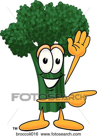 Stock Illustration - Broccoli Pointing To Side. Fotosearch