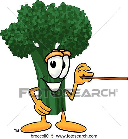 Broccoli With Pointer View Large Illustration Stock Illustration - Broccoli With Pointer. Fotosearch