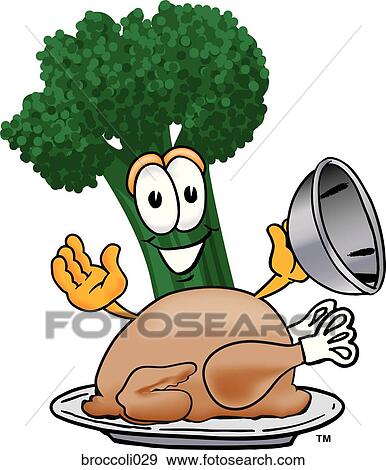 Broccoli With Thanksgiving Turkey View Large Illustration Stock Illustration - Broccoli With Thanksgiving Turkey. Fotosearch