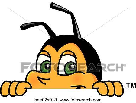 Bumble Bee 2 Peeking Over View Large Illustration Stock Illustration - Bumble Bee 2 Peeking Over. Fotosearch