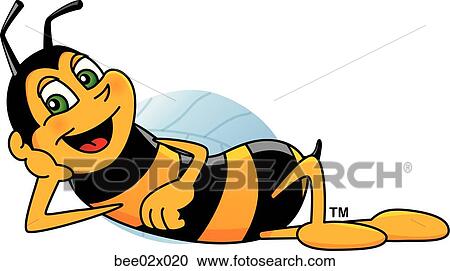 Bumble Bee 2 Relaxing View Large Illustration Clipart - Bumble Bee 2 Relaxing. Fotosearch