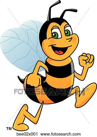 Clip Art - Bumble Bee 2 Running. Fotosearch