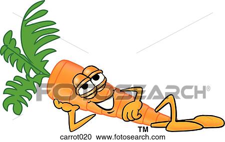 Clipart - Carrot Relaxing. Fotosearch