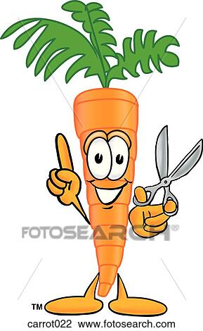 Carrot With Scissors View Large Illustration Drawing - Carrot With Scissors. Fotosearch