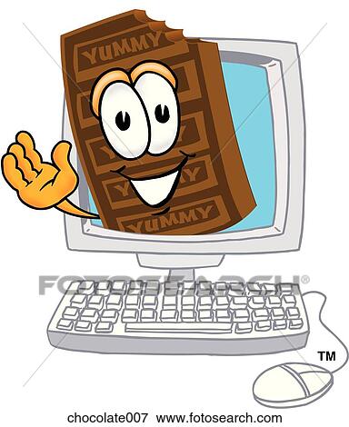 Chocolate In Computer View Large Illustration Stock Illustration - Chocolate In Computer. Fotosearch