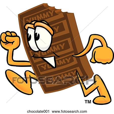 Chocolate Running View Large Illustration Clip Art - Chocolate Running. Fotosearch