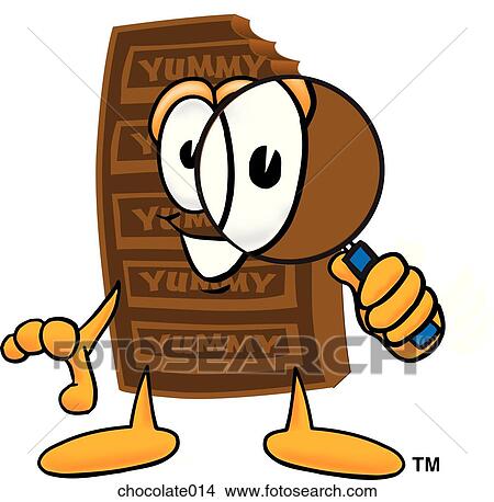 Chocolate With Magnifying Glass View Large Illustration Stock Illustration - Chocolate With Magnifying Glass. Fotosearch