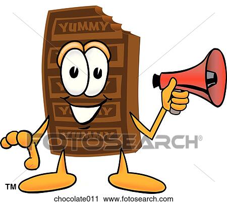 Clip Art - Chocolate With Megaphone. Fotosearch